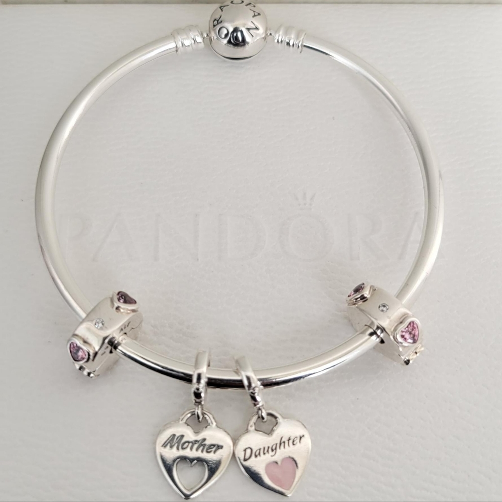 ❤️Authentic Pandora MOTHER'S BRACELET GIFT 🎁 4pc SET